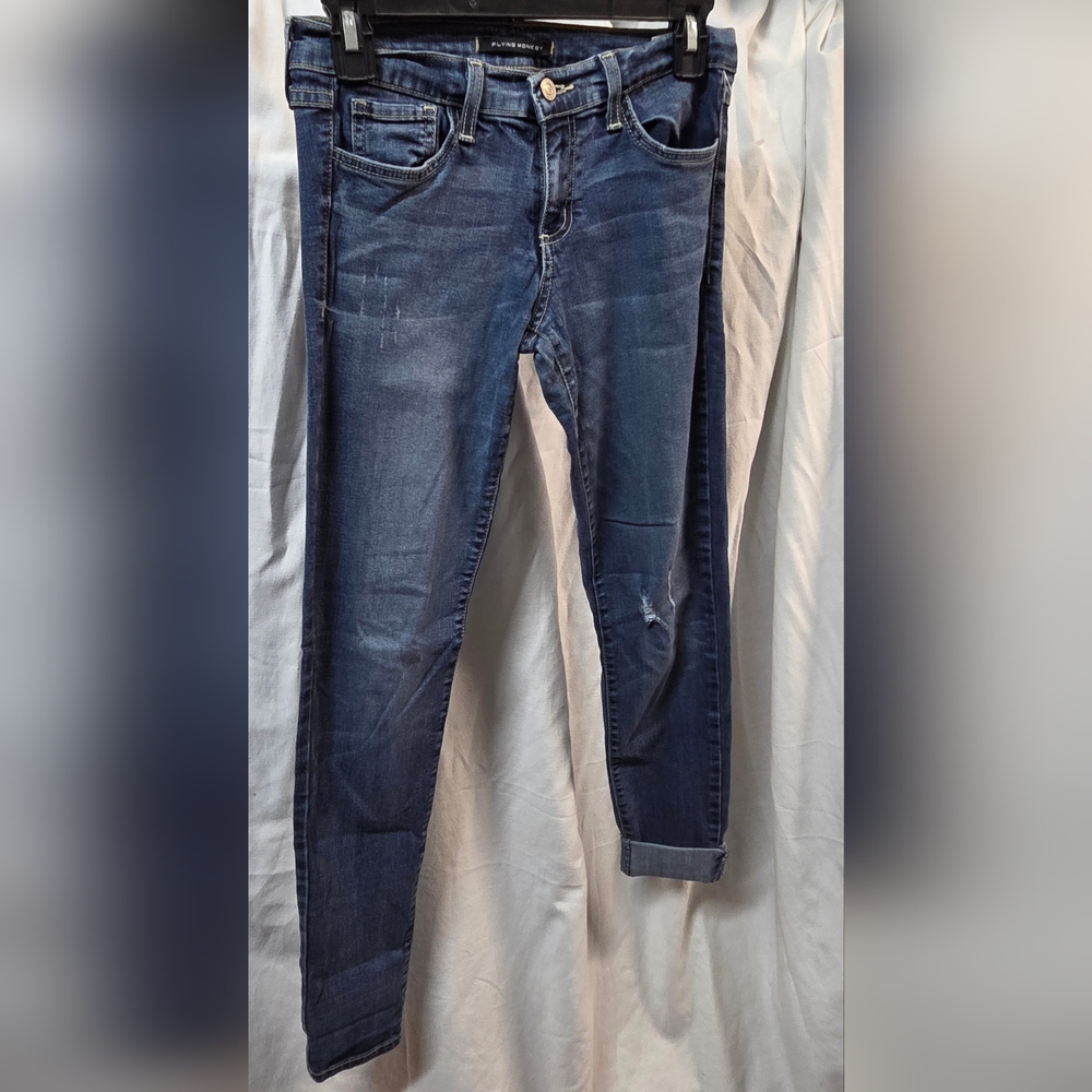 Flying Monkey Women's Skinny Jeans - Dark Blue